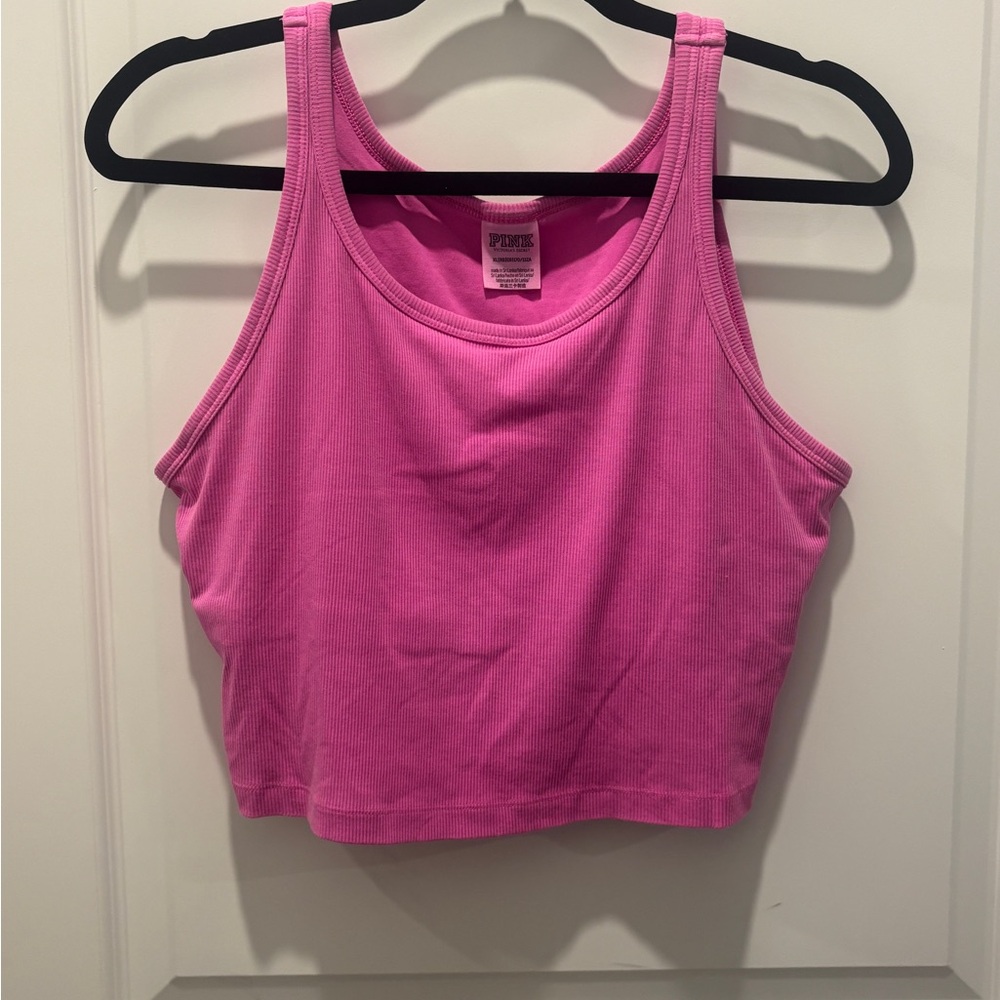 PINK Victoria's Secret Bright Pink Crop Top